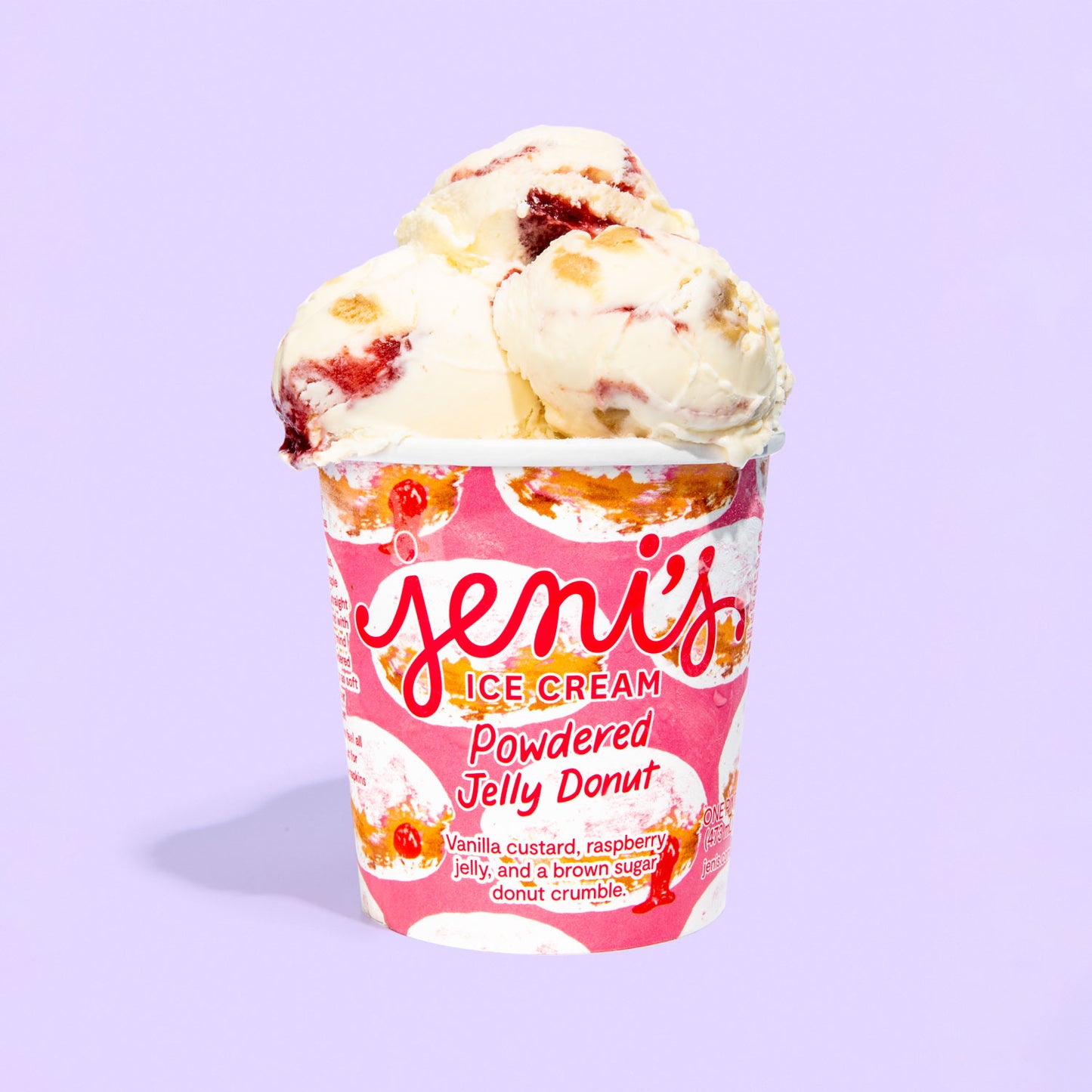 Powdered Jelly Donut Pint Jeni's Splendid Ice Creams